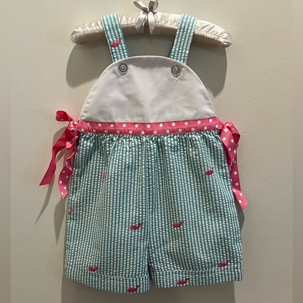 Kelly’s Kids Embroidered Whale Romper Girl Size 5